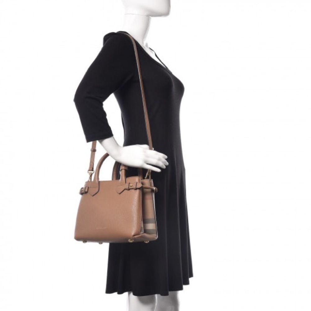 New Burberry Banner Small Tote House Check Derby Shoulder Crossbody Bag - Picture 3 of 13